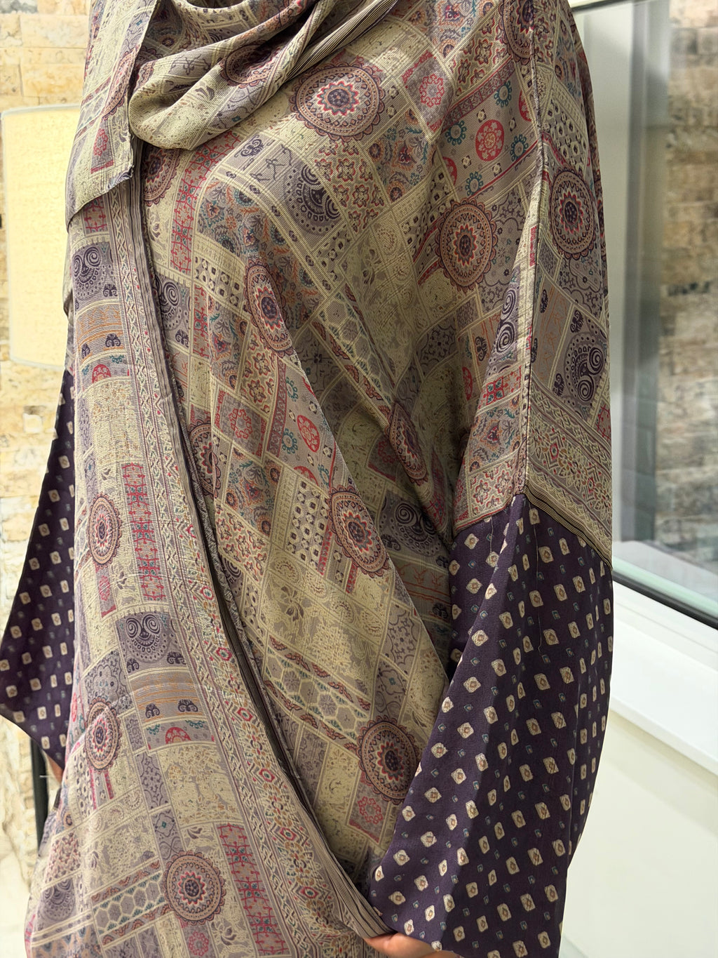 Floral Abaya - Lavender