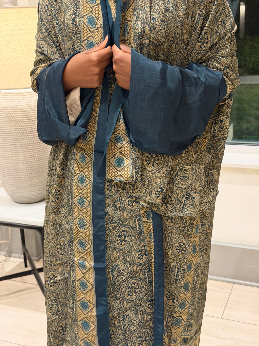 Floral Abaya - Emerald