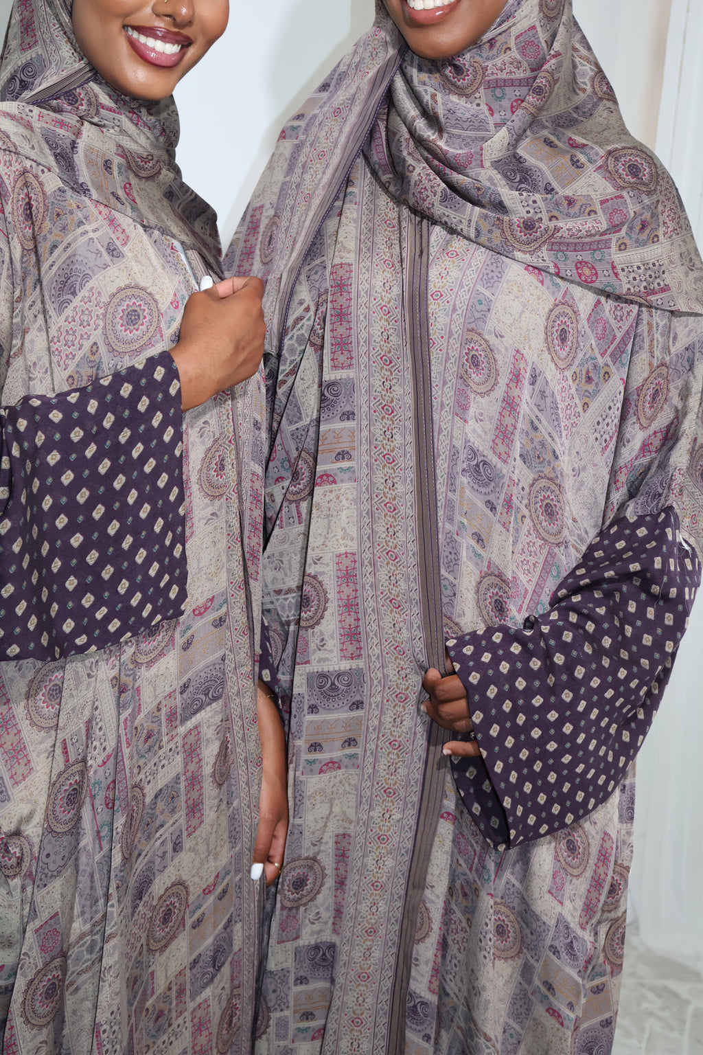Floral Abaya - Lavender