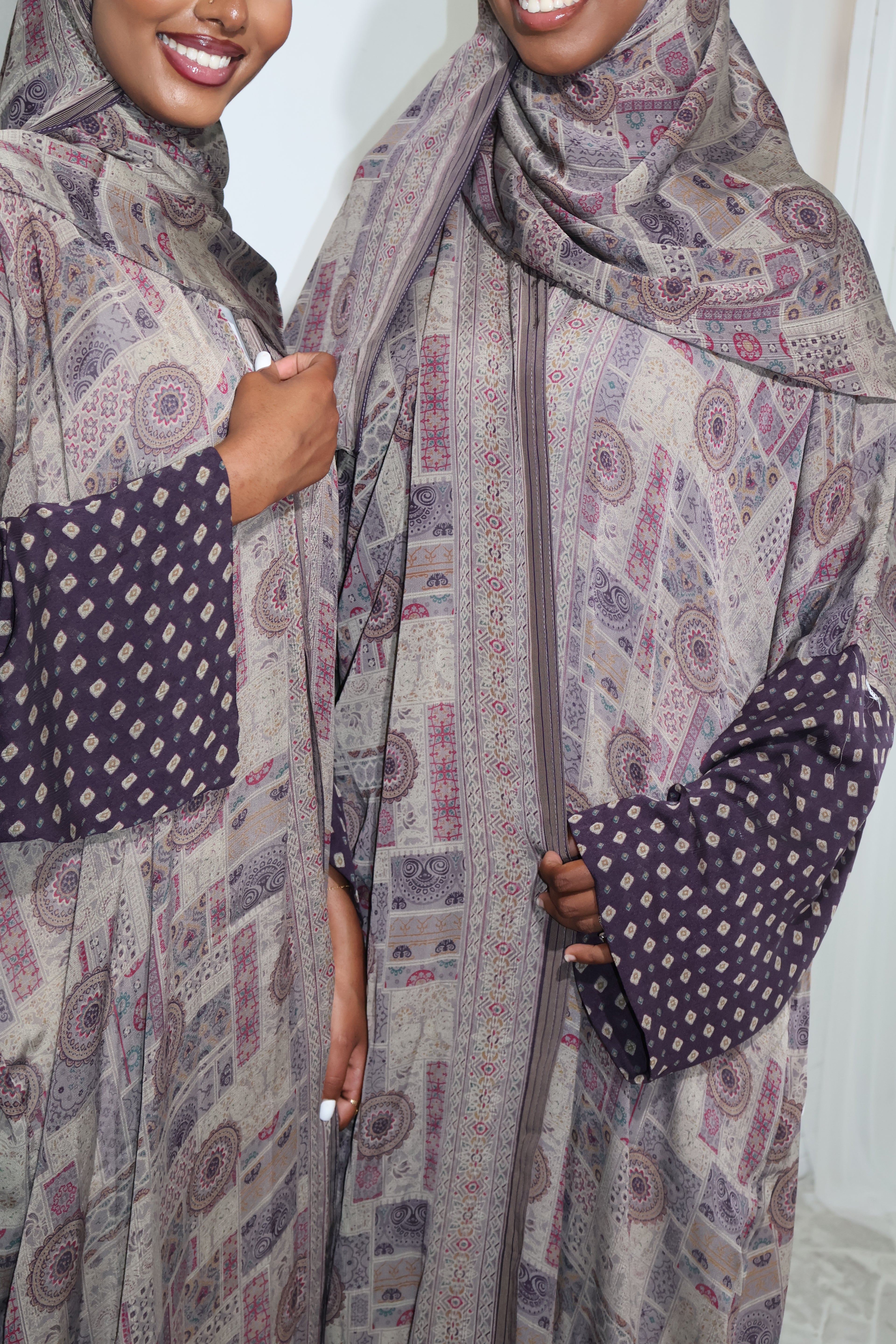 Floral Abaya - Lavender